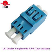 LC Duplex Tipo RJ45 Adaptador de fibra óptica monomodo